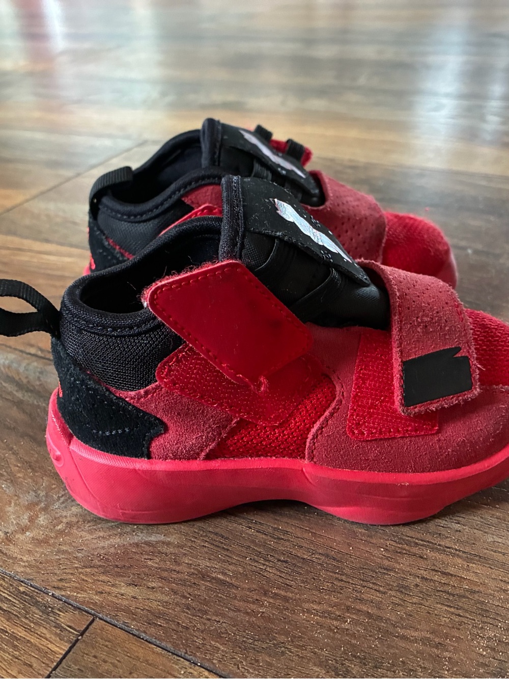 Toddler Red & Black Jordan Shoes